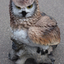 Vogelfigur lebensgross für den Garten, Eule auf Ast, 56 cm hoch 2