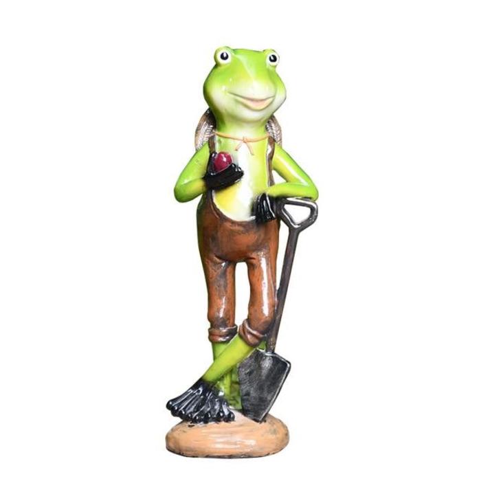 - [Gartenfiguren: Gartenfigur Frosch] Lustiger Frosch mit Spaten als