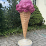 Eistüte Werbeaufsteller Eis Kundenstopper mit Ständer, Erdbeerglace, 120 cm