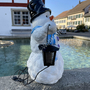 Aussenbeleuchtung Weihnachten - Deko Schneemann