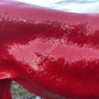 Rote Puma Dekofigur, Jungtier, mit Autolack, 35 cm hoch 9
