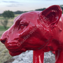 Rote Puma Dekofigur, Jungtier, mit Autolack, 35 cm hoch 7
