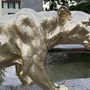 Goldene Pantherfigur Deko, Jungtier, mit Autolack, 35 cm hoch 4