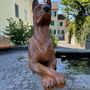 Deutsche Dogge Deko Figur lebensecht, liegend, 94cm, braun 2