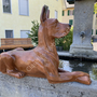Deutsche Dogge Deko Figur lebensecht, liegend, 94cm, braun 4