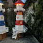 Leuchtturm Garten XXL, Rot-Weiss, 225cm, Standlicht 230V 3