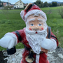 Weihnachtsbeleuchtung Solar Weihnachtsmann Figur mit Solarlaterne