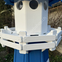 XXL Leuchtturm für Garten, Blau-Weiss, 225cm, Standlicht 230V 4