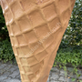 Werbeaufsteller Eis Kundenstopper Eistüte Ständer schwarz, Erdbeerglace, 120 cm