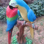 Papageien auf Stange, Deko Papageienpaar , 86 cm hoch