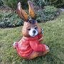 Osterhase Gartenfigur mit Pullover, sitzend, 50cm hoch 2