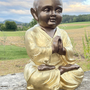 Buddha Figur - kleiner Mönch im Lotossitz betend 2