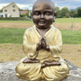 Buddha Figur - kleiner Mönch im Lotossitz betend 3