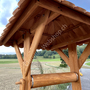 Gartenbrunnen Holz mit Dach und Abdeckung, 245cm 5