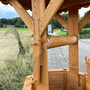 Gartenbrunnen Holz mit Dach und Abdeckung, 245cm 9