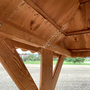 Gartenbrunnen Holz mit Dach und Abdeckung, 245cm 8