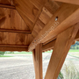 Gartenbrunnen Holz mit Dach und Abdeckung, 245cm 10