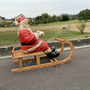 Grosse Weihnachtsdeko Draussen - Weihnachtsmann / Nicolaus mit Schlitten lebensgross