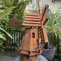 Windmühle aus Holz für Garten, 87cm, achteckig, dunkle Galerie 3