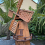 Windmühle aus Holz für Garten, 87cm, achteckig, dunkle Galerie 2