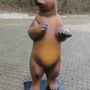 Bären Deko Braunbär stehend, 186 cm hoch, mit Stahl-Bodenplatte