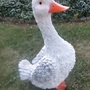 Gartenfigur Vogel lebensgross, weisse Gans, 76 cm hoch