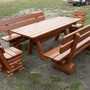 Garten Set Holz "Forest House", 5 Teile, Armlehnen, 180 cm, lasiert 3