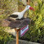 3D Geburtsschild Storch Figur zur Geburt, mit Ständer, Ø 60 cm 1