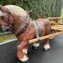 Deko Pferd Garten mit Wagen, 160cm lang 5