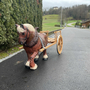 Deko Pferd Garten mit Wagen, 160cm lang 3