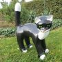 Deko Katzen - schwarzer Kater Katzenfigur Deko, stehend 2
