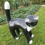 Deko Katzen - schwarzer Kater Katzenfigur Deko, stehend 3