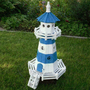 Leuchtturm mit Solar, Blau-Weiss, 120cm, Standlicht 4