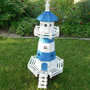 Leuchtturm mit Solar, Blau-Weiss, 120cm, Standlicht 3