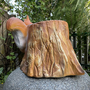 Kleine Eichhörnchenfiguren Deko, Familie im Holzstamm, 36 cm hoch 3