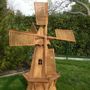 Deko Windmühle Holz Garten, 202cm, sechseckig 4