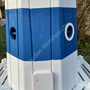 Solar Leuchtturm XXL, Blau-Weiss, 225cm, Standlicht 6
