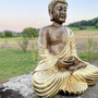 Buddha Statue Gold mit Meditationsgeste 5