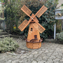 Deko Windmühle Holz, 150cm , achteckig, dunkle Galerie 3