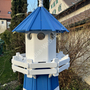 Leuchtturm Garten XXL, Blau-Weiss, 225cm, Wechsellicht 230V 4