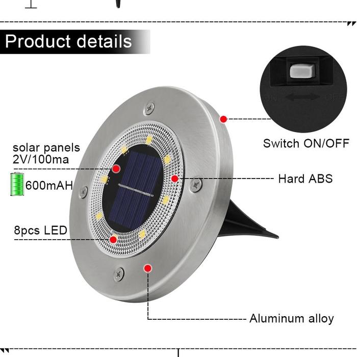 - [Solar Wegbeleuchtung für den Garten] 4 Stk. Solar Bodenleuchten