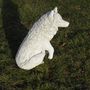 Gartendeko Wolf Figur aus Beton, sitzend, 69 cm hoch 4