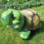 Lustige Schildkröte Gartenfigur, 48 cm lang