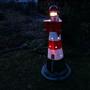 Garten Leuchtturm mit Beleuchtung "Roter-Sand", rot-weiss, 142cm, GFK 5