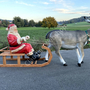 XXL professionelle Weihnachtsbeleuchtung Outdoor - Rentier, Schlitten, Weihnachtsmann  mit Zügel 280 cm