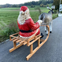 Professionelle Weihnachtsbeleuchtung Outdoor - Rentier, Schlitten, Weihnachtsmann lebensgross mit Zügel