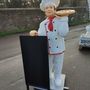 Deko Koch Figur gross, Pizzabäcker, Tafel, 140cm 3