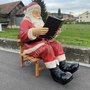 Outdoor - Deko Weihnachtsmann mit Buch gross für Aussen