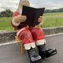 Outdoor - Deko Weihnachtsmann mit Buch gross für Draussen