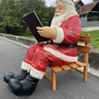 Outdoor - Deko Weihnachtsmann mit Buch gross für Draussen